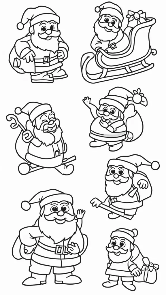 Santa Claus para colorear PDF